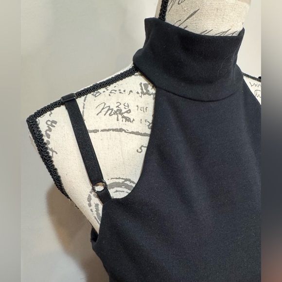 Dolce and Gabbana D&G Black Halter Neck Fit And Flare Midi Y2K Dress  IT44 US‎ L - Picture 3 of 9